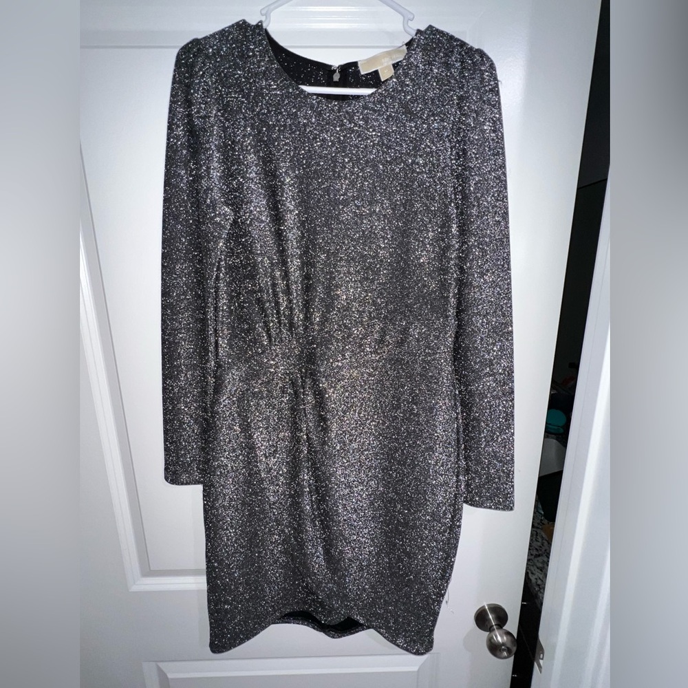 Michael Kors Black Grey Shimmer Dress